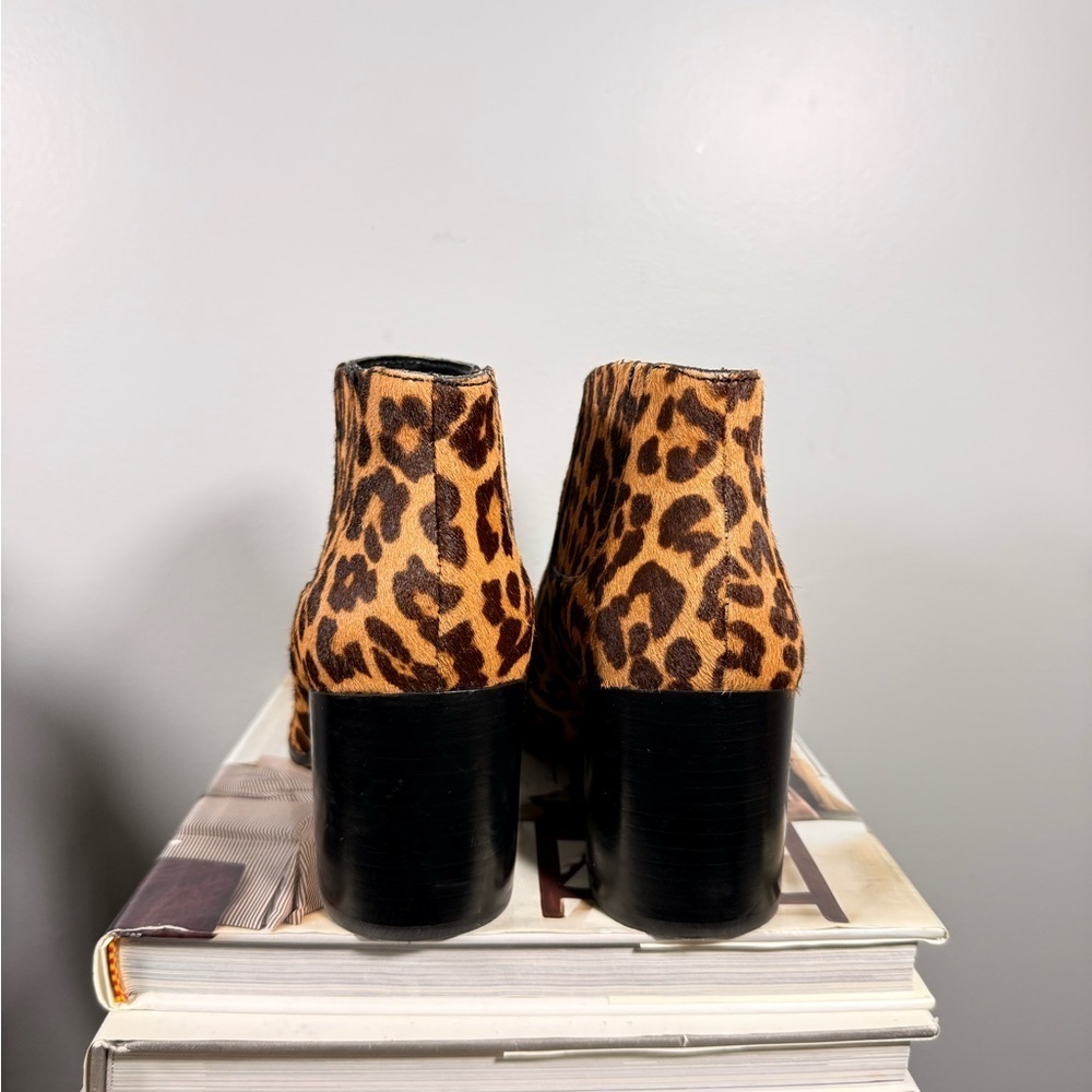 1. State Women’s Size 9 Calf Hair Leather Leopard Ankle Boots. - Picture 8 of 11